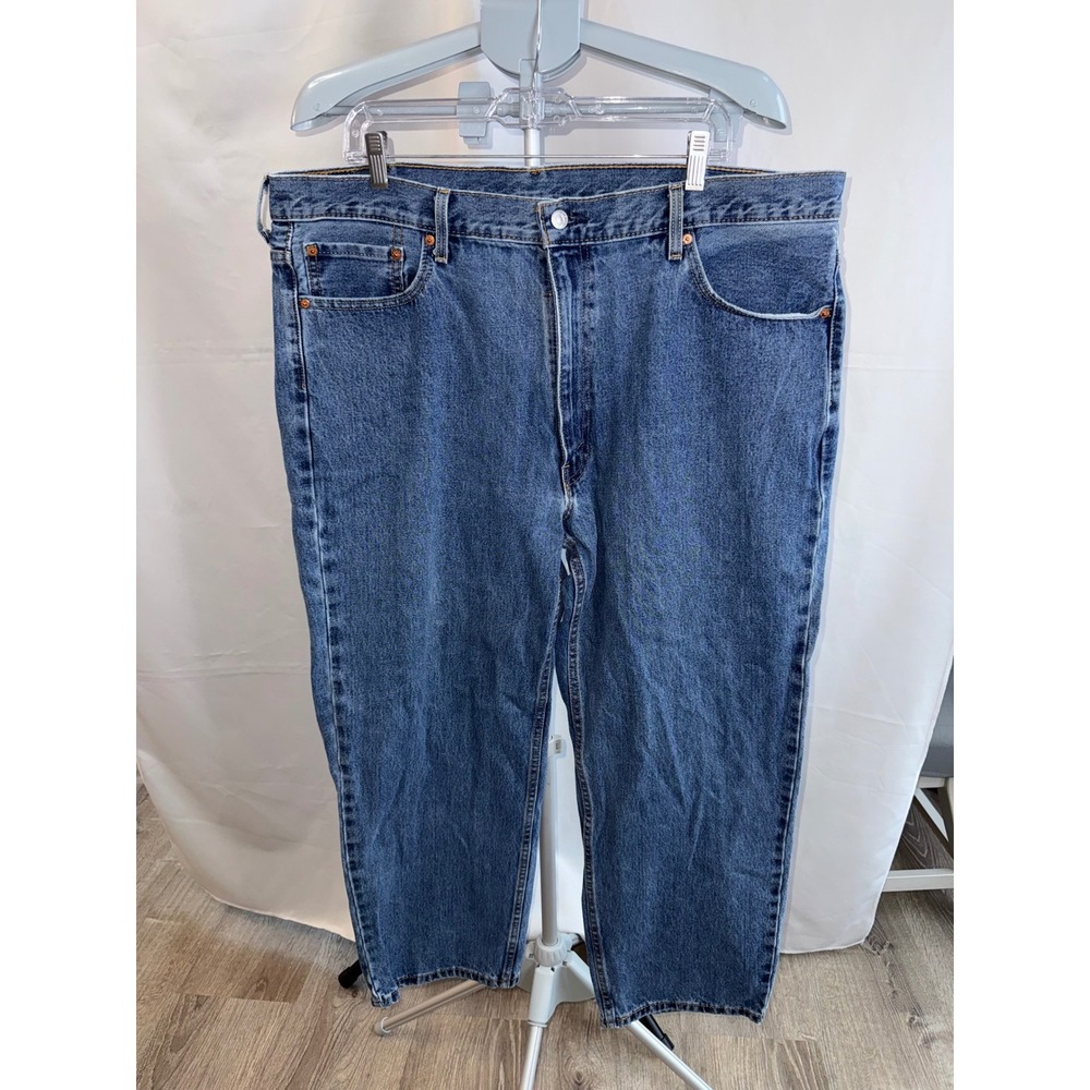 Levis 550 Relaxed Fit Mens Jeans Medium Wash Blue Denim Pants W44 L30